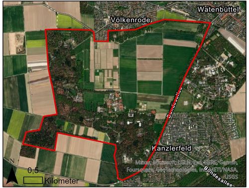 Satellitenbild des Thünen-BVL-Campus